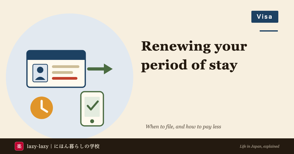 Timeline showing that an extension of period of stay can be filed from about three months before the expiry date