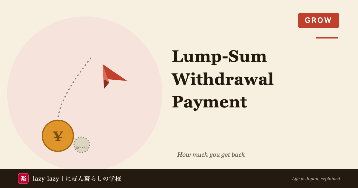 Japan lump-sum withdrawal payment (dattai ichijikin) guide for foreign workers