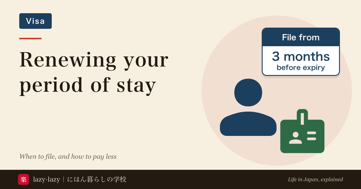 Timeline showing that an extension of period of stay can be filed from about three months before the expiry date